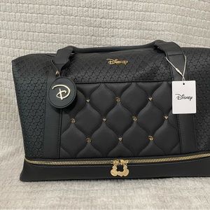 NWT Disney Originals 100 Black Mickey Weekender Duffle Gym Overnight Travel Bag